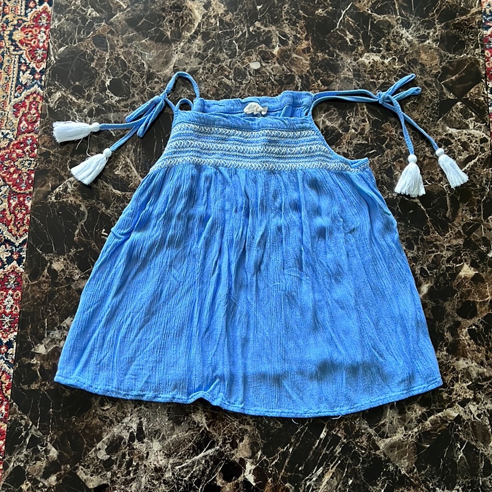 Flowy blue tank top